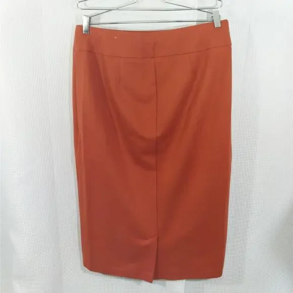 NWOT! ASHLEY STEWART! TERRACOTTA ORANGE STRETCH KNIT 2 PIECE SKIRT SUIT! SZ 16 - Picture 9 of 12